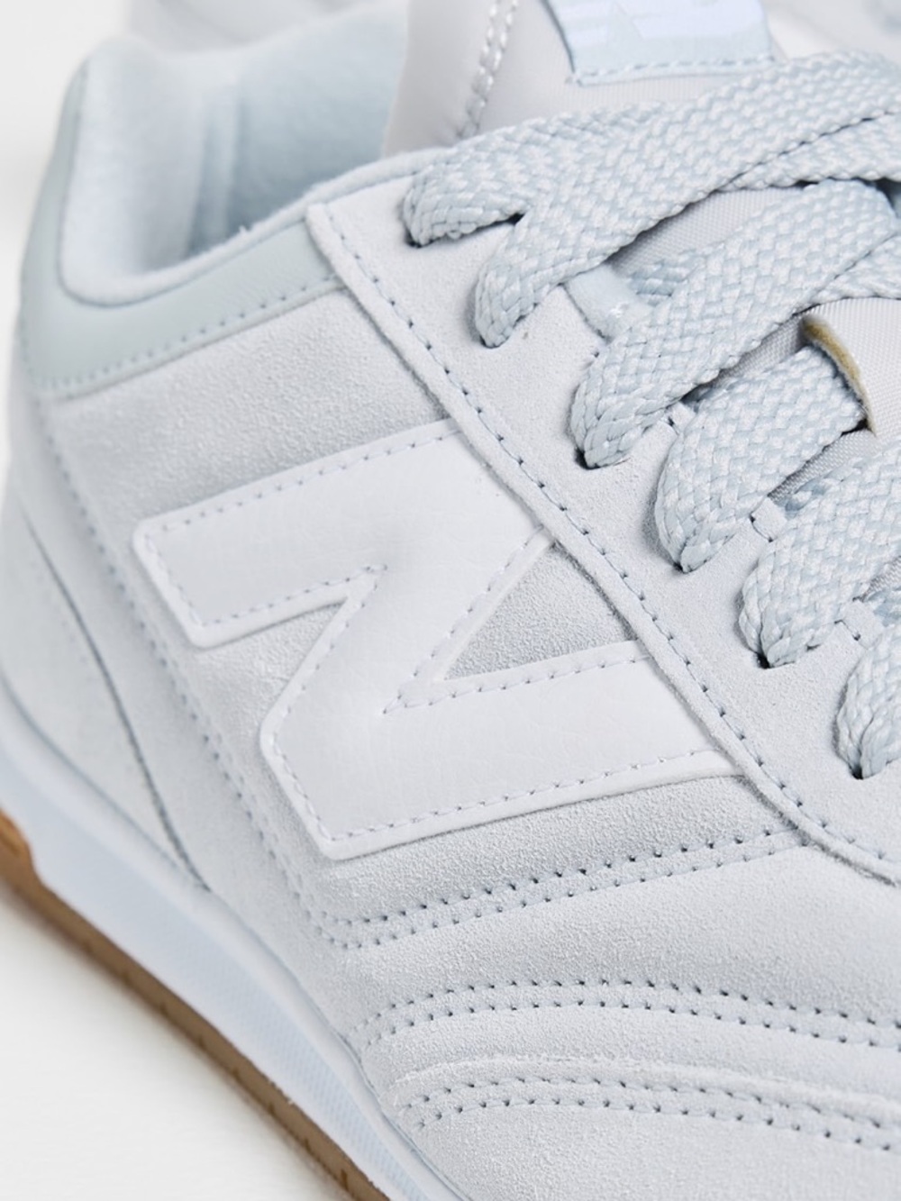 New Balance Light Blue Suede Sneakers with Gum Outsole - Picture 4 of 7